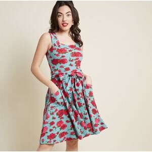 MSRP $198 ✨ Reworked Effie’s Heart Cotton Rose Floral Dress Size M ✨QUICK SHIP